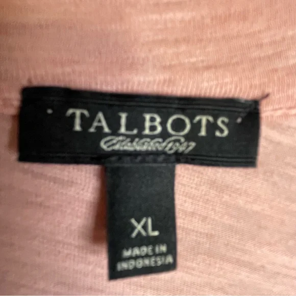 Talbots Peach Cardigan Size XL V-Neck Lightweight Cotton BOHO Grandpacore - Picture 7 of 12